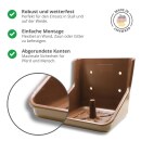 3x Salzlecksteinhalter »primo« für Mineralleckstein bis 10kg · braun