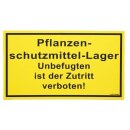 Warnschild »Pflanzenschutzmittel« Kunststoff...