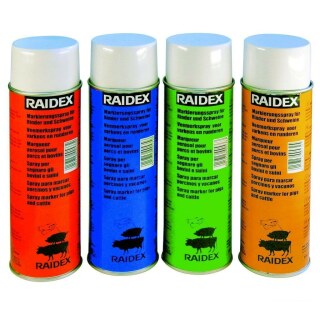 Viehzeichenspray »Raidex« markiert Alter, etc · 500ml, rot