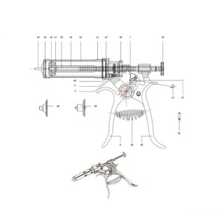 Roux-Revolver »HSW« Ersatzteil Glaszylinder Nr. 26 · 50ml