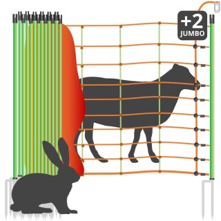 Wolfsnetz »Euronetz« mit Wildverbissschutz · 50m 2 Spitzen, 106cm