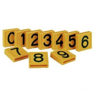 Nummernblock »3« für Markierungsband, Kuhhalsband · gelb